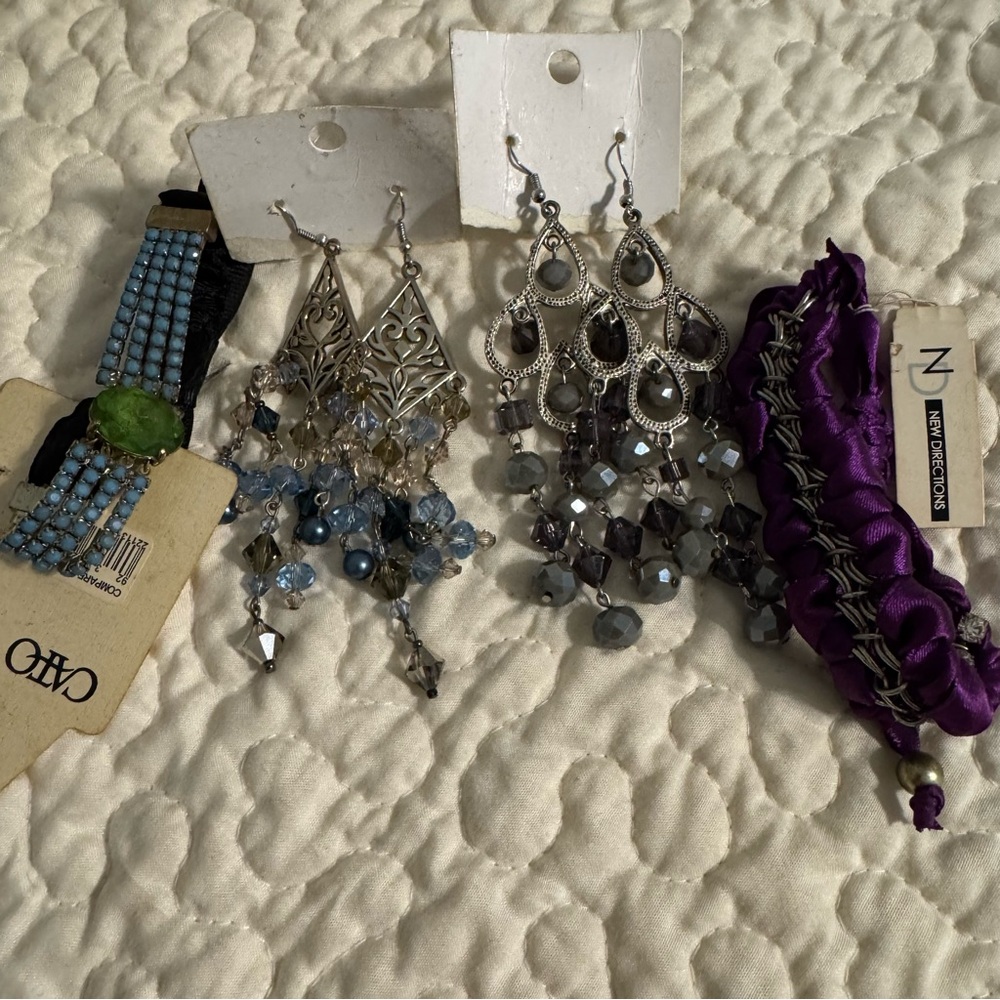 Elegant Earrings and Bracelets Set
